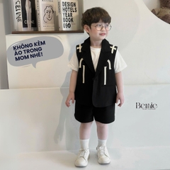 Set bộ Vest blazer công tử phong cách hàn quốc cho bé trai 1 đến 7 tuổi BERNIE 0724B17