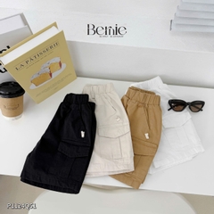 Quần short quần kaki đùi phối túi hộp 1 bên cho bé trai đi chơi đi học size 9 tới 28kg BERNIE P1124Q51