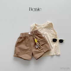 Quần short quần kaki đùi phối túi hộp 1 bên cho bé trai đi chơi đi học size 9 tới 28kg BERNIE P1124Q51