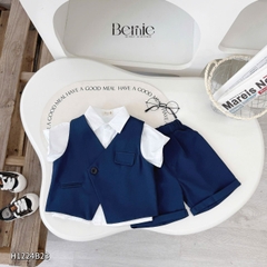 Set bộ set Vest gile công tử 3 chi tiết phong cách hàn quốc cho bé trai 1 đến 7 tuổi BERNIE H1224B23