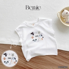 Set bộ tanktop cho bé trai áo thun tanktop họa tiết hình in cute kèm quần short jean 9kg đến 28kg BERNIE P0225B21