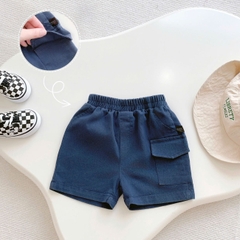 Set bộ tay ngắn bé trai áo thun zaclang họa tiết khủng long cool kid và quần short denim 9 tới 28kg BERNIE H1224B10
