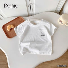 Áo thun cho bé trai tay ngắn phối túi ngực họa tiết khủng long size 9 tới 28kg BERNIE T0725A56