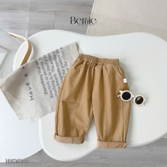 Set bộ gi lê 4 chi tiết áo sơ mi dài tay áo gi lê rời quần kaki kèm cà vạt size 1 đến 7 tuổi BERNIE H0525B40