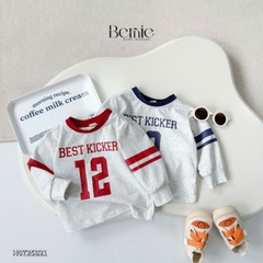 Set bộ thể thao tay dài cho bé trai tay áo phối màu họa tiết in chữ và số kèm quần dài size 9 tới 27kg BERNIE H0725B21