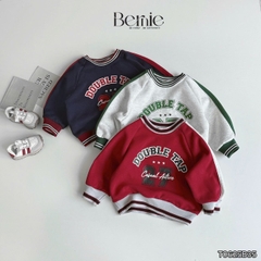 Set bộ dài thể thao unisex họa tiết hình in Double kèm quần dài cho bé trai bé gái size 9 tới 28kg BERNIE T0625B35