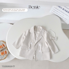 Set bộ vest dài tay 3 chi tiết Vest quần nơ cho bé trai phong cách hàn quốc đi tiệc đi chơi 1 đến 7 tuổi BERNIE T1123B015