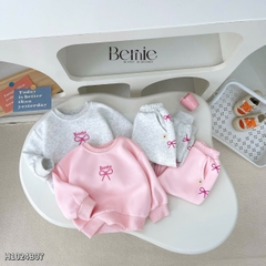 Set bộ dài nỉ bông họa tiết sinh nhật dễ thương cho bé gái từ 9kg tới 25kg BERNIE KIDS 0824B25