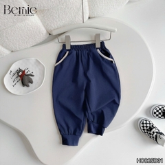 Set bộ bé trai áo thun polo cotton tay dài phối màu họa tiết ngựa kèm quần dài size 9 tới 28kg BERNIE H0825B31
