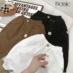 Quần kaki dài phối dây đính tag cho bé trai dáng baggy phong cách Hàn quốc size 9 tới 28kg BERNIE H0825Q30
