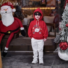 Áo noel áo hoodie tay dài màu đỏ giáng sinh cho bé trai bé gái Mery Christmas size 1 đến 7 tuổi BERNIE H1025A44