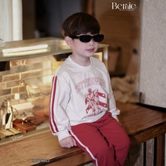 Set bộ thể thao dài tay chất cotton da cá họa tiết hoạt hình kèm quần dài size 9 tới 25kg BERNIE H0725B22 