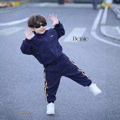 Set áo khoác thể thao khóa kéo cổ đứng kèm quần bo chun cho bé trai bé gái phong cách basic cao cấp size 1 đến 7 tuổi BERNIE H0925B36