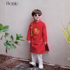 Set áo dài bé trai áo chất tafta tre thêu rồng phối khánh kèm quần dài kaki size 9 đến 25kg BERNIE H0925B40Đ