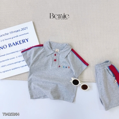 Set bộ polo cho bé trai áo thun tay ngắn họa tiết câụ bé kèm quần short size 1 đến 7 tuổi BERNIE T0425B64