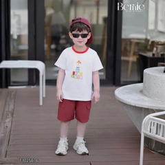 Set bộ bé trai tay ngắn họa tiết Roblox nghộ nghĩnh kèm quần short kaki size 9 tới 28kg BERNIE T1025B76