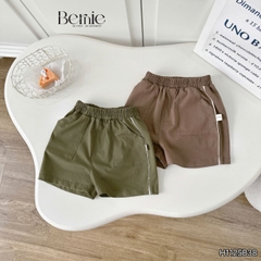 Set bộ tay ngắn họa tiết Gấu cao bồi và quần short đi chơi đi biển cho bé trai size 9 tới 25kg BERNIE H1125B38