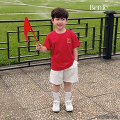 Áo thun áo Cờ đỏ sao vàng Việt Nam chất cotton tay ngắn unisex cho bé trai bé gái size 9 tới 28kg BERNIE H0226A24Đ