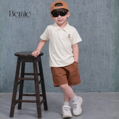 Áo thun áo polo thêu Bear nhiều màu cho bé trai đi học đi chơi size 9 đến 27kg BERNIE H0526A13Đ