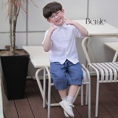 Quần ngố quần lửng chất bò giấy mềm phối túi cho bé trai size từ 1 đến 6 tuổi BERNIE KIDS H0526Q02