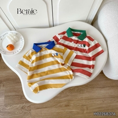 Áo thun áo polo tay ngắn họa tiết kẻ ngang sắc màu Ok cho bé trai size 9kg đến 25kg BERNIE H0226B37A