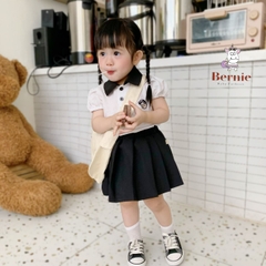 Set độ đồ thun Polo ngắn tay cho bé trai bé gái đồng phục BERNIE thủy thủ quần short chân váy xếp ly 8-30kg H0924B04