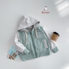 Áo khoác áo hoodie bomber unisex bé trai bé gái nỉ bông mềm mại BERNIE cho bé 9 đến 25kg