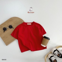 Áo phông trơn basic ngắn tay unisex cho bé trai bé gái cotton 4 chiều nhiều màu Bernie 1 đến 7 tuổi