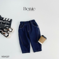 Quần dài quần denim phối chỉ nổi cho bé trai phong cách sành điệu 1 đến 7 tuổi BERNIE 0624Q37