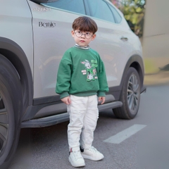 Áo sweater tay dài họa tiết in hình thỏ và vịt dễ thương cho bé trai bé gái 1đến 7tuổi BERNIE0724A21