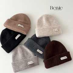 Mũ len tag chữ giữ ấm cho bé trai bé gái unisex phong cách hàn quốc 1 đến 5 tuổi BERNIE kids