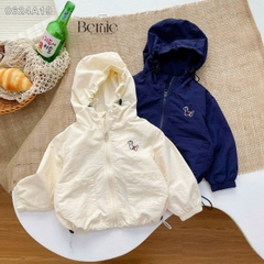 Áo khoác gió có mũ họa tiết nhiều màu unisex cho bé trai bé gái size 1 đến 7 tuổi BERNIE 24A017