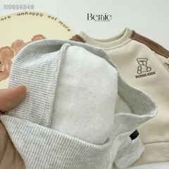 Set bộ quần áo thun dài tay thu đông cho bé trai chất liệu nỉ bông 1 đến 7 tuổi BERNIE H0924B43