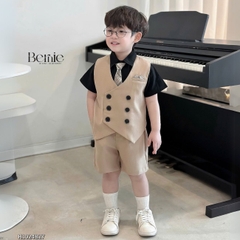 Set vest gile công tử hàn quốc cho bé trai thôi nôi sinh nhật đi tiệc 1 đến 7 tuổi BERNIE H1024B27