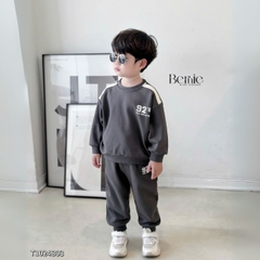 Set bộ thể thao tay dài phối màu chất da cá họa tiết 92 cho bé trai size 1 đến 7 tuổi BERNIE T1024B03
