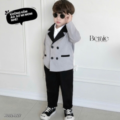  Set vest công tử Blazer H0924B27 2 chi tiết phong cách hàn quốc cho bé trai 1 đến 7 tuổi Bernie H0924B27
