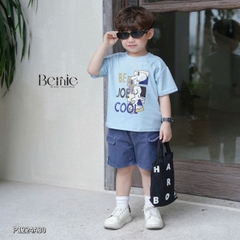 Áo phông tay ngắn unisex cho bé trai bé gái thun cotton họa tiết hoạt hình size 9 tới 28kg BERNIE P1224A30