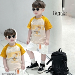 o thun tay ngắn raplang unisex cho bé trai bé gái họa tiết cún Snoopy nhiều màu size 9 tới 28kg BERNIE P0125A20