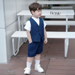 Set bộ set Vest gile công tử 3 chi tiết phong cách hàn quốc cho bé trai 1 đến 7 tuổi BERNIE H1224B23