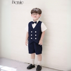 Set vest gile công tước hàn quốc 5CT cho bé trai thôi nôi sinh nhật đi tiệc 1 đến 7 tuổi BERNIE H0625B12