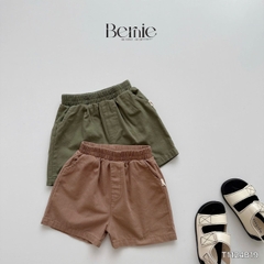 Set sơ mi cổ trụ chất đũi ngắn tay họa tiết thổ cẩm kèm quần short kaki cho bé từ 9kg tới 28kg BERNIE T1124B19