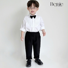 Set sơ mi xếp ly nơ DÀI H0725B47