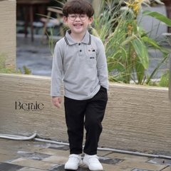 Set bộ polo dài tay chất polo cá sấu họa tiết thêu Gấu Boy kèm quần kaki dài cho bé trai size 1 đến 7 tuổi BERNIE T0425B45