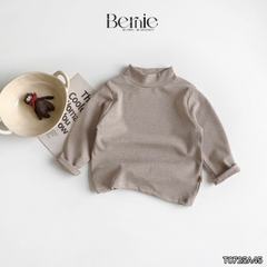 Áo giữ nhiệt cổ cao 3 phân dài tay basic màu trơn cho bé trai bé gái chất thun cotton 9 đến 28kg BERNIE T0725A45