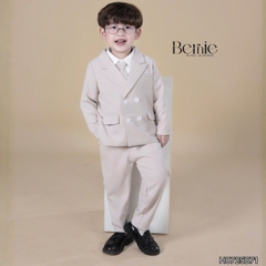 Set bộ vest hoàng gia 6 chi tiết dài tay màu nâu bé trai đi tiệc đi sự kiện size 9 tới 28kg BERNIE H0725B71