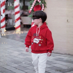 Áo noel áo hoodie tay dài màu đỏ giáng sinh cho bé trai bé gái Mery Christmas size 1 đến 7 tuổi BERNIE H1025A44