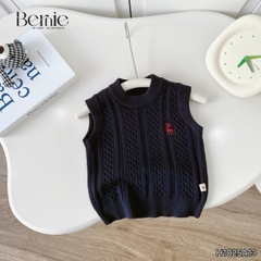 Áo gile len dệt unisex bé trai bé gái phối hình thêu Tuần lộc phong cách hàn quốc 1 đến 7 tuổi BERNIE H1025A13