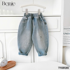 Quần jean dài quần denim dáng baggy xước cho bé trai Style hàn quốc size 11 tới 28kg BERNIE T1125Q52