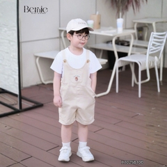  Set Yếm ngắn kèm áo thun Gấu Bóng chày cho bé trai bé gái unisex phong cách hàn quốc size 1 đến 7 tuổi BERNIE H1025B10Đ