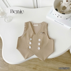 Set vest gile HOÀNG TỬ cúc trắng 5CT cho bé trai thôi nôi sinh nhật đi tiệc 1 đến 7 tuổi BERNIE H0625B11